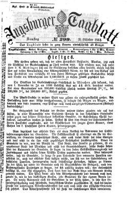 Augsburger Tagblatt Samstag 31. Oktober 1863