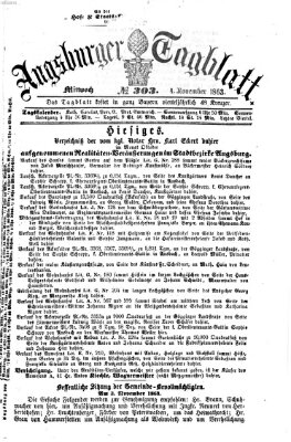 Augsburger Tagblatt Mittwoch 4. November 1863