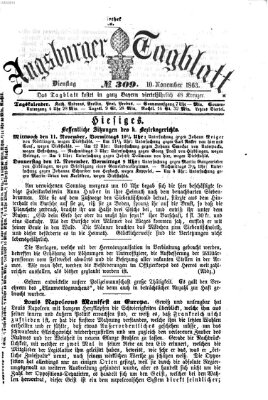 Augsburger Tagblatt Dienstag 10. November 1863