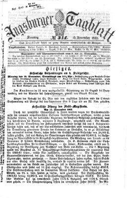 Augsburger Tagblatt Sonntag 15. November 1863