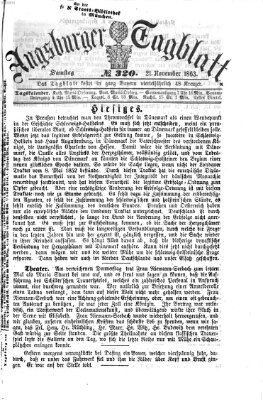 Augsburger Tagblatt Samstag 21. November 1863