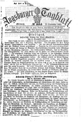 Augsburger Tagblatt Mittwoch 25. November 1863
