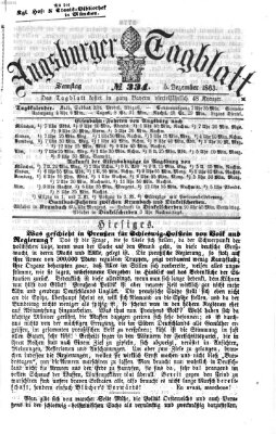 Augsburger Tagblatt Samstag 5. Dezember 1863