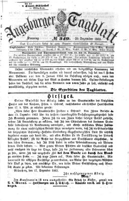 Augsburger Tagblatt Sonntag 20. Dezember 1863