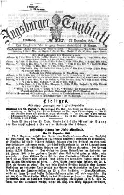 Augsburger Tagblatt Mittwoch 23. Dezember 1863