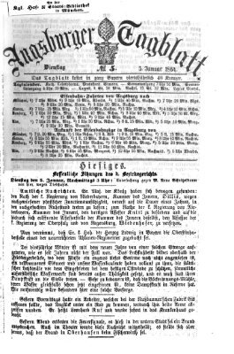 Augsburger Tagblatt Dienstag 5. Januar 1864