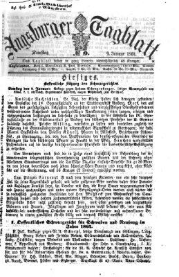 Augsburger Tagblatt Samstag 9. Januar 1864