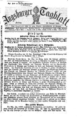 Augsburger Tagblatt Freitag 15. Januar 1864