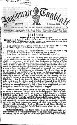 Augsburger Tagblatt Mittwoch 3. Februar 1864
