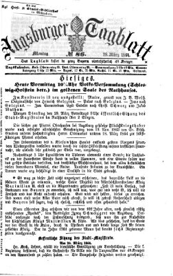 Augsburger Tagblatt Montag 28. März 1864