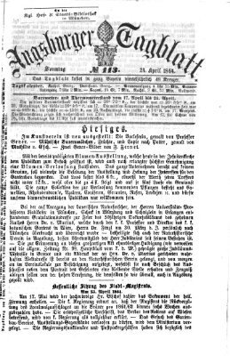 Augsburger Tagblatt Sonntag 24. April 1864