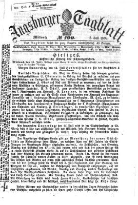 Augsburger Tagblatt Mittwoch 13. Juli 1864