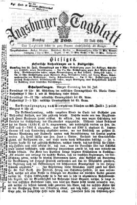 Augsburger Tagblatt Samstag 23. Juli 1864