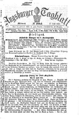 Augsburger Tagblatt Mittwoch 27. Juli 1864