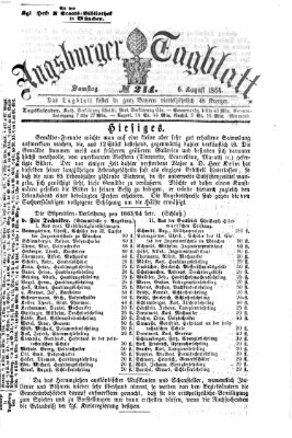 Augsburger Tagblatt Samstag 6. August 1864