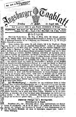 Augsburger Tagblatt Samstag 20. August 1864
