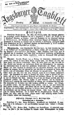 Augsburger Tagblatt Samstag 5. November 1864