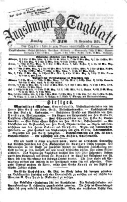 Augsburger Tagblatt Samstag 19. November 1864