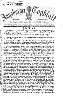 Augsburger Tagblatt Dienstag 22. November 1864