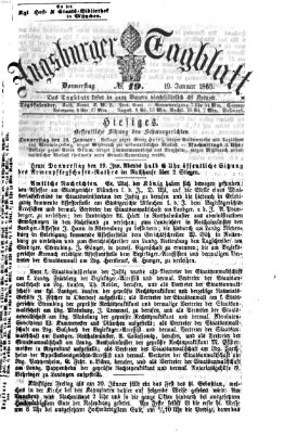Augsburger Tagblatt Donnerstag 19. Januar 1865