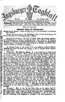 Augsburger Tagblatt Freitag 20. Januar 1865