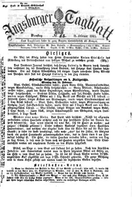 Augsburger Tagblatt Dienstag 14. Februar 1865