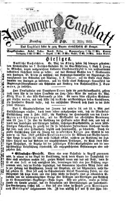 Augsburger Tagblatt Samstag 11. März 1865