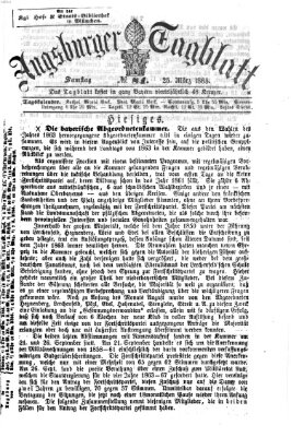 Augsburger Tagblatt Samstag 25. März 1865