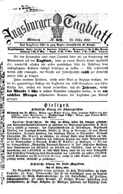 Augsburger Tagblatt Mittwoch 29. März 1865