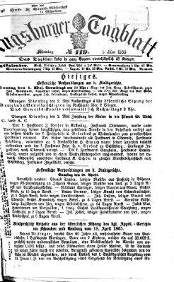 Augsburger Tagblatt Montag 1. Mai 1865