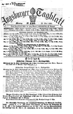 Augsburger Tagblatt Montag 22. Mai 1865