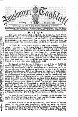 Augsburger Tagblatt Samstag 27. Mai 1865