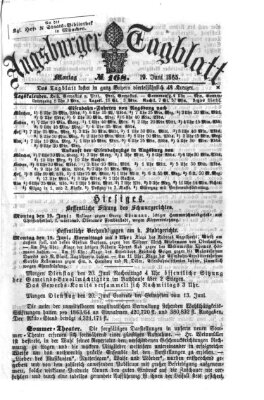 Augsburger Tagblatt Montag 19. Juni 1865
