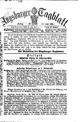 Augsburger Tagblatt Freitag 30. Juni 1865