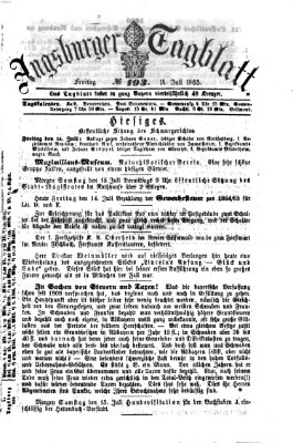 Augsburger Tagblatt Freitag 14. Juli 1865