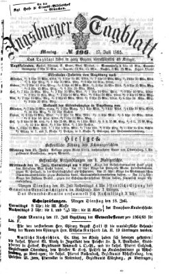 Augsburger Tagblatt Montag 17. Juli 1865