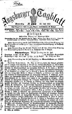 Augsburger Tagblatt Donnerstag 20. Juli 1865