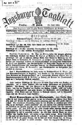 Augsburger Tagblatt Samstag 29. Juli 1865