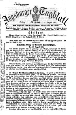Augsburger Tagblatt Freitag 11. August 1865