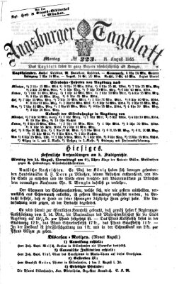 Augsburger Tagblatt Montag 14. August 1865