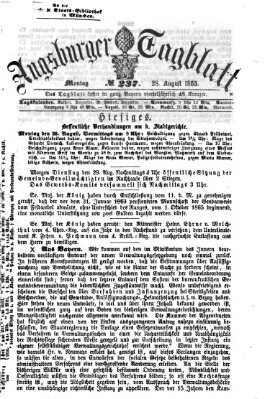 Augsburger Tagblatt Montag 28. August 1865