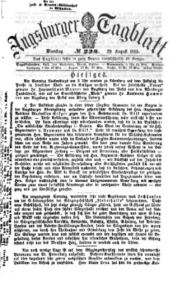 Augsburger Tagblatt Dienstag 29. August 1865