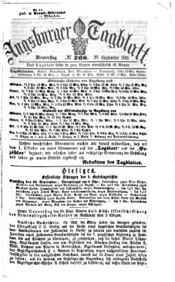 Augsburger Tagblatt Donnerstag 28. September 1865