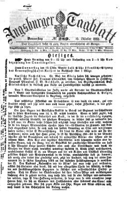 Augsburger Tagblatt Donnerstag 19. Oktober 1865