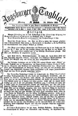 Augsburger Tagblatt Montag 30. Oktober 1865