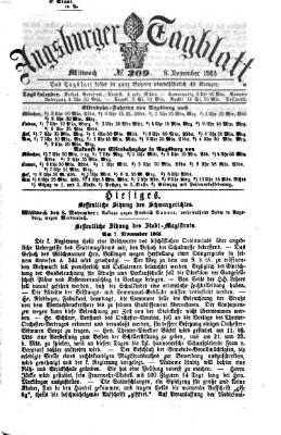 Augsburger Tagblatt Mittwoch 8. November 1865