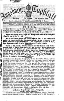 Augsburger Tagblatt Dienstag 19. Dezember 1865