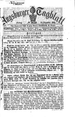 Augsburger Tagblatt Freitag 22. Dezember 1865