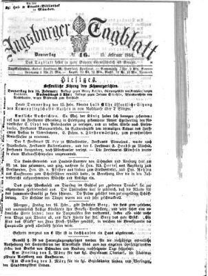 Augsburger Tagblatt Donnerstag 15. Februar 1866