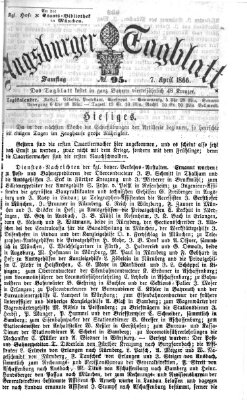 Augsburger Tagblatt Samstag 7. April 1866